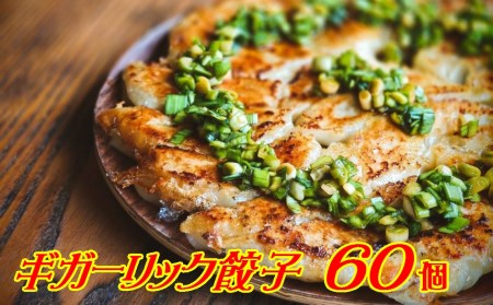 大容量 青森県産にんにく 手作り 冷凍生餃子 60個 特製葉にんにくのたれ付