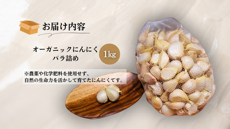 やまもと農産のオーガニックにんにく（バラ）1kg