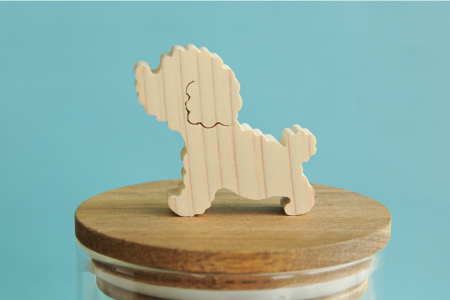 ガラスキャニスター　プードル（1）/520ml【17038】