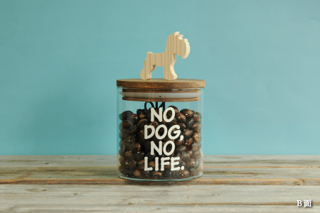 ガラスキャニスター　シュナウザー/520ml【17041】