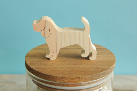 ガラスキャニスター　ビーグル/520ml【17044】