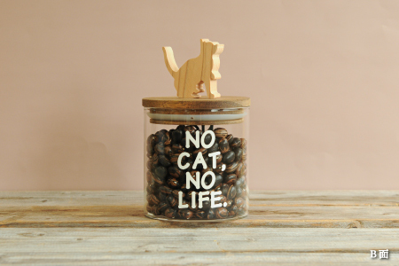 ガラスキャニスター　ねこ（1）/520ml【17048】