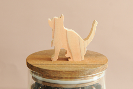 ガラスキャニスター　ねこ（1）/520ml【17048】