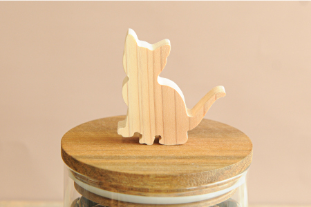 ガラスキャニスター　ねこ（2）/520ml【17049】