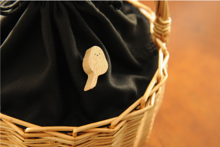 手作りの木製ブローチいきものがたり「森の子たち」【17037】