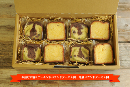 三笠地層パウンド8個セット(地層パウンド・アーモンドパウンド)【32006】