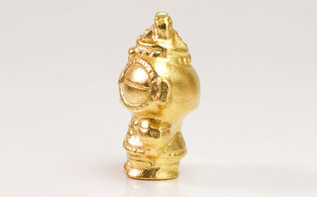 南部鉄器【純金箔鉄偶（桐箱入）】 インテリア 工芸品 装飾品 