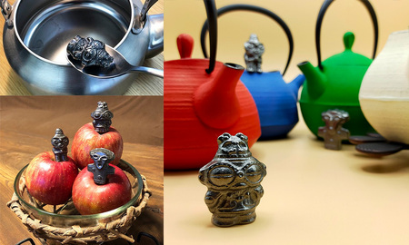 鉄分補給に最適 南部鉄器【縄文ちび鉄偶】かわいい遮光器鉄偶 1体 伝統工芸品 雑貨 日用品 