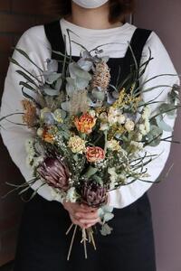 ドライフラワースワッグ ポンプレネル【田村フローリスト】 お花 ホワイトデー 母の日 敬老の日 壁飾り 店内 自宅 店舗 玄関 廊下 リビング インテリア ナチュラル 贈り物