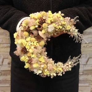 063ドライフラワーリース【田村フローリスト】 お花 植物 贈り物 誕生日 結婚祝い ホワイトデー バレンタイン 父の日 母の日 結婚記念日 送別 退職 ギフト