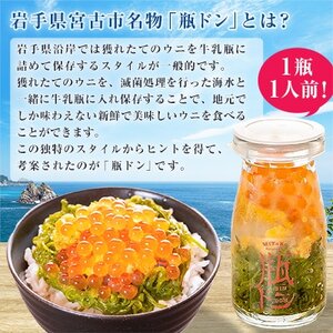 瓶ドン 3本 セット ウニ ほたて とろサーモン 海鮮丼 冷凍 お取り寄せ イクラ めかぶ【配送不可地域：離島】【1304705】