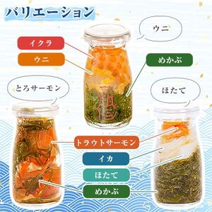 瓶ドン 3本 セット ウニ ほたて とろサーモン 海鮮丼 冷凍 お取り寄せ イクラ めかぶ【配送不可地域：離島】【1304705】