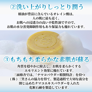 椿壽泡 椿となまこ石鹸 3個 石鹸 ちんじゅほう 椿 椿油 なまこ せっけん 化粧石鹸 無添加 無着色 洗剤 保湿 美容 コスメ スキンケア ギフト プレゼント 母の日 贈答 岩手県 大船渡市