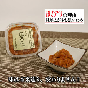 訳あり 塩うに 150g 75g×2パック 冷凍 雲丹 寿司 汐うに 潮うに 海鮮 魚貝類 魚介類 キタムラサキウニ 小分け ウニ丼 ご飯 白米 おつまみ Sea urchin おつまみ 酒 晩酌 三陸産 岩手県 大船渡市