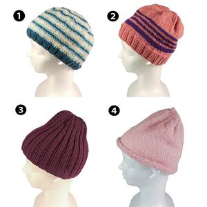 手作り 選べる自分だけの帽子 1点  (12種類から選択可) 【必ず備考欄に希望する①?⑫の商品番号をご記入ください】 ぼうし 帽子 選べる 手づくり 手作り ニット ニット帽