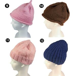 手作り 選べる自分だけの帽子 1点  (12種類から選択可) 【必ず備考欄に希望する①?⑫の商品番号をご記入ください】 ぼうし 帽子 選べる 手づくり 手作り ニット ニット帽