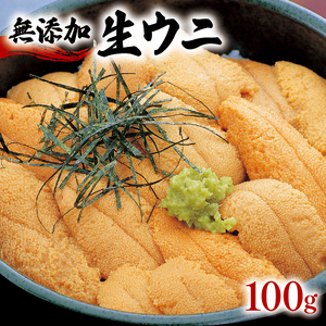 先行予約 無添加 生うに 100g 冷蔵 雲丹 寿司 キタムラサキウニ 小分け ウニ丼 うに ウニ 雲丹 寿司 Sea urchin 新鮮 直送 産地直送 生食 生 ごはん 夕飯 おかず おつまみ 晩酌 米 丼 海産物 海鮮 魚介 魚介類 大船渡 三陸 岩手県 国産