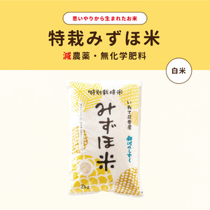 特別栽培みずほ米 銀河のしずく 白米 2kg　【1753】
