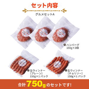 【定期便12ヶ月】四元豚 グルメセットA 3種 750g 【1902】