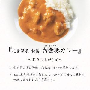 花巻温泉(株) 洋食料理長手作り『白金豚カレー』2食入 【921】
