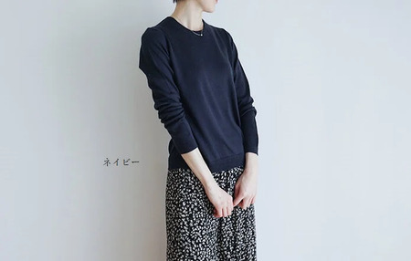 ★NEW★【12/7入金確認分まで年内発送】【UTOカシミヤ】レディース シルク クルーネック セーター 岩手県 北上市 P0072