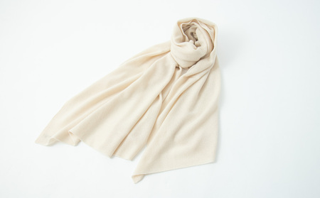 【UTOカシミヤ】天使のストール 大判サイズ（エクルベージュ）Q0240