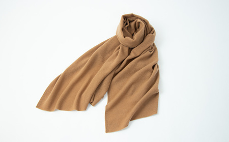 【UTOカシミヤ】天使のストール 大判サイズ（キャメル ）Q0240