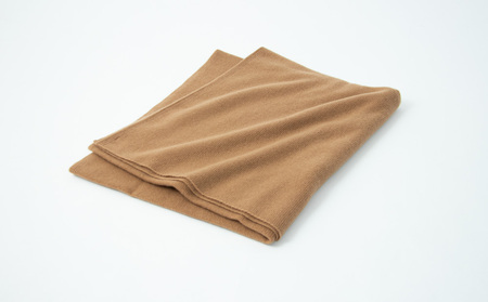 【UTOカシミヤ】天使のストール 大判サイズ（キャメル ）Q0240