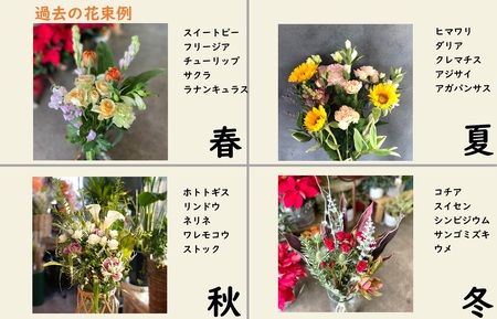 【定期便6ヶ月】季節の花束 J0052