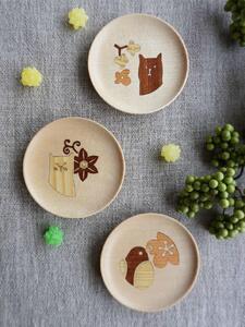 【木象嵌】豆皿 セゾン ＳＳ 木製 天然木 皿 食器 ギフト プレゼント 岩手県 北上市 夢工房 C0600