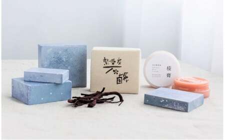 紫香房ギフト④（桜膏30g 1個・石鹸Ｌ105g 1個・石鹸Ｓ45g 1個）雑誌VOCE掲載 無添加 クリーム 保湿 アトピー 乾燥 アースライズ 岩手県 北上市 G0126