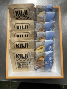 【コーヒー＆どらやきセット】KUJIロースト炭火焙煎、海女の塩どら