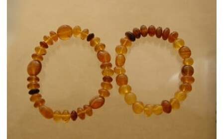 久慈産原石削出天然琥珀「ブレスレット」 | 岩手県久慈市 | ふるさと