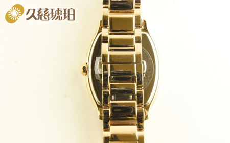 「Sサイズ：手首周り16.5cm」ベルト部分に久慈産琥珀使用 Amber Watch Six（アンバーウォッチシックス）