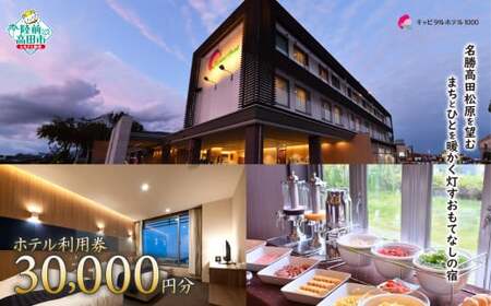 キャピタルホテル1000 ホテル利用券 (30,000円分) 岩手県陸前高田市【 旅行 旅 ホテル 宿 宿泊 東北 】 RT2654