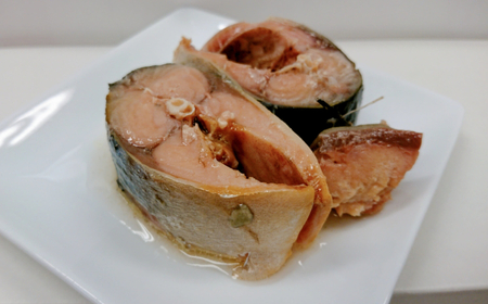 【12ヶ月定期便】 無添加 サバ缶詰 水煮 180g×8個セット×12ヶ月お届け 備蓄 防災