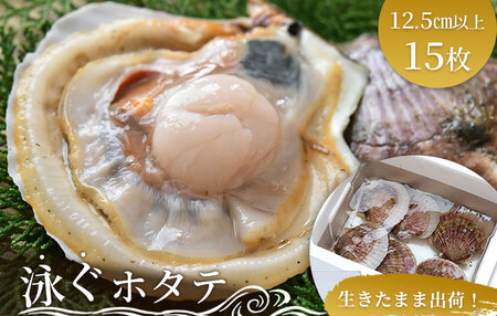 fn-39-025 泳ぐホタテ 特大15枚 ヤマキイチ商店 刺身 海鮮 貝