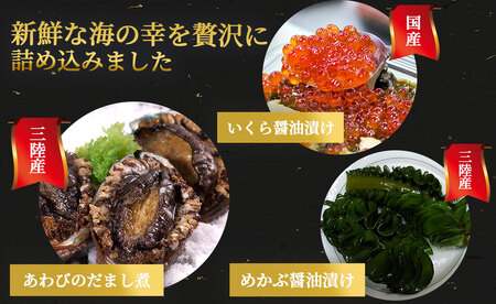 fn-25-015 【定期便】三陸海宝漬 6ヵ月定期便 中村家 海鮮 いくら あわび めかぶ