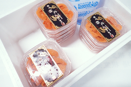 根室海鮮市場＜直送＞無添加むきたてエゾバフンウニ(赤系)塩水パック40～50g×10P[2026年1月中旬以降発送] D-28038