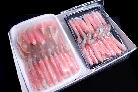 お刺身OK！生ずわいがに棒肉ポーション12～20本(計500g)、生ずわいがに(カット済み)700～800g×1P C-11045