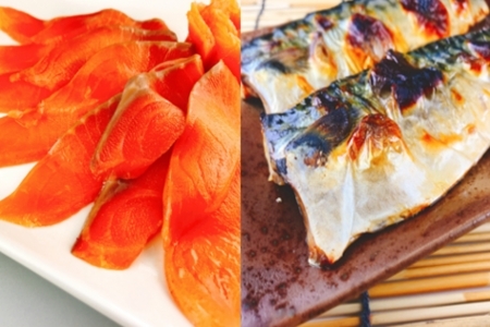 スモークサーモン4～8P(計1kg)＆塩さばフィレ1枚×30P F-09023 9,375円