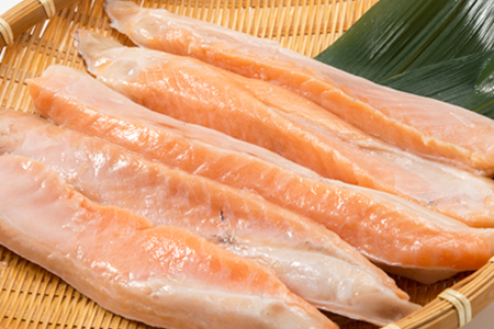 無添加甘塩サーモンハラス(アトランティックサーモン)300g×8P(計2.4kg) A-14249