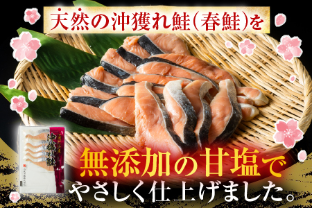 無添加甘塩天然沖獲れ鮭5切×3P(計15切、約750g) G-11037