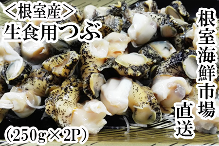 【北海道根室産】生食用灯台つぶ(ボイル済)250g×2P(計500g) G-11040