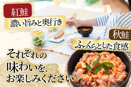 無添加甘塩天然鮭2種セット(計15切、約750g) G-14039