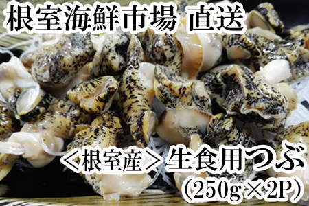 根室海鮮市場＜直送＞【北海道根室産】生食用灯台つぶ(ボイル済)250g×2P(計500g) G-28040