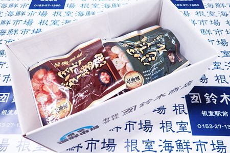 根室海鮮市場＜直送＞ほたてバター醤油3P、ほたてのバジル2P G-28071