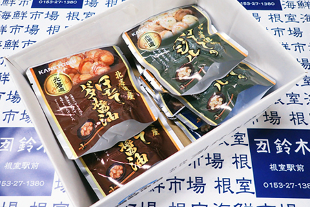 根室海鮮市場＜直送＞ほたてバター醤油6P、ほたてのバジル5P A-28251