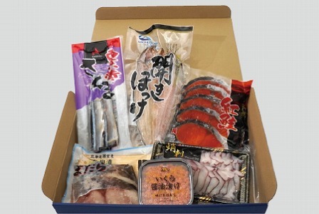 [12月21日決済分まで年内配送]海鮮セット竹(いくら・さんま・まだら・紅鮭・ミズダコ・ほっけ) B-12002