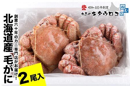 [12月21日決済分まで年内配送]毛がに550g～650g前後×2尾 C-25026
